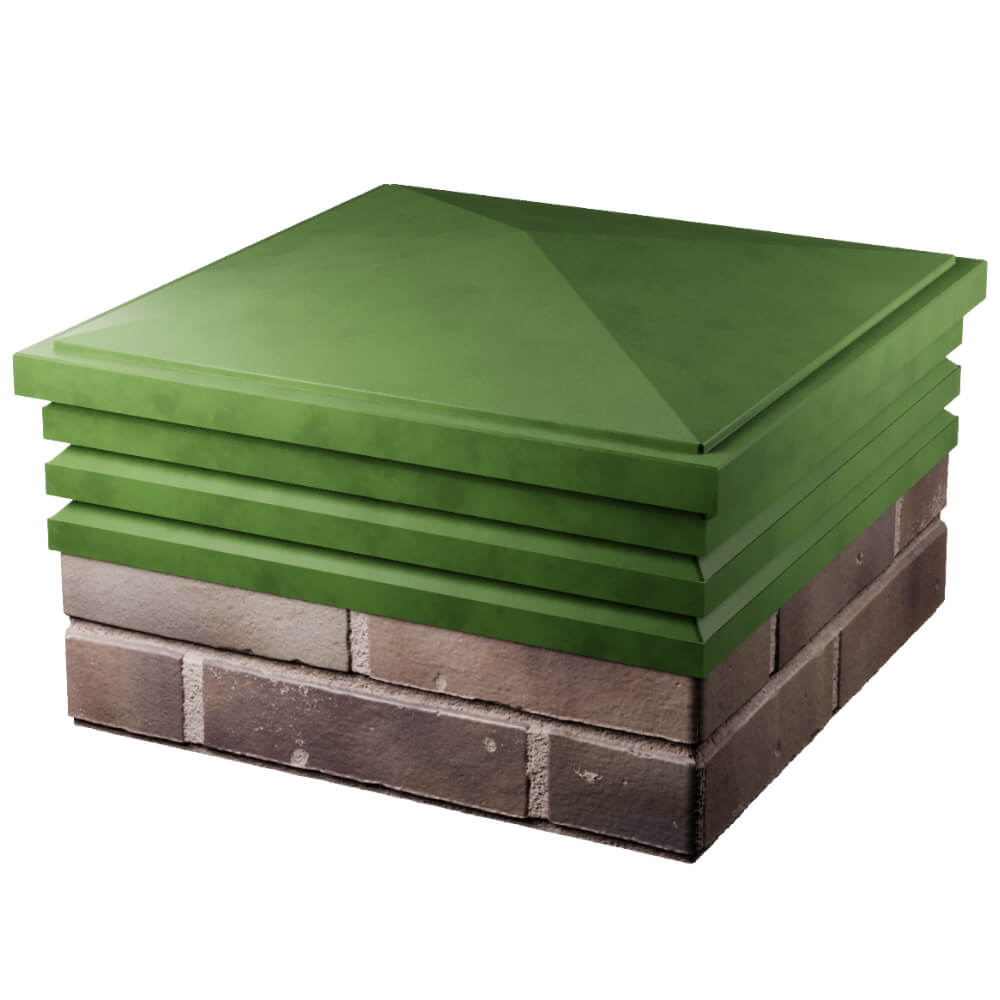 Колпак Zking Бона ХайТек Зеленый на столб 2х2 кирпича (513х513мм) в Заринске фото