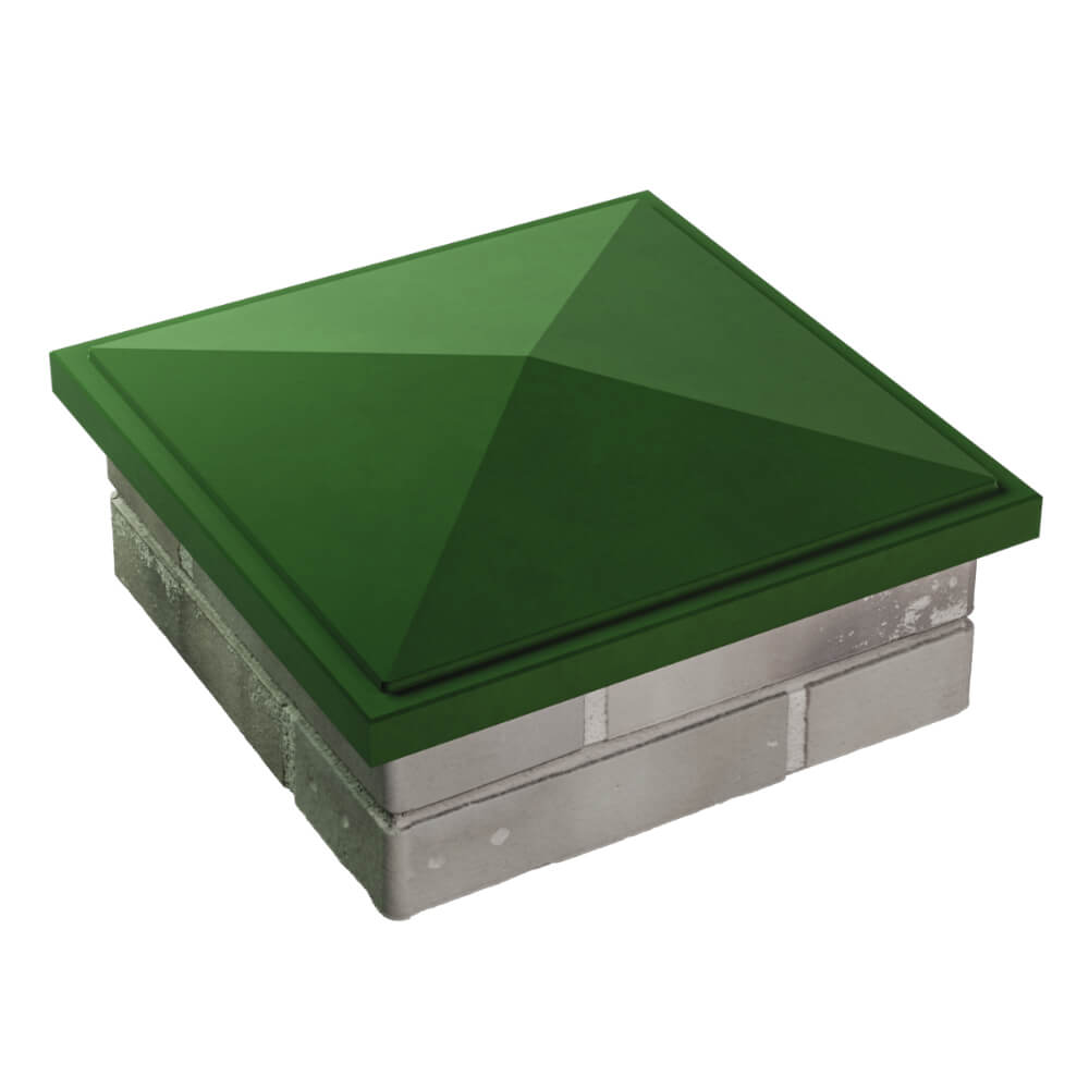 Колпак Zking БонаМоно Зеленый на столб 1.5х1.5 кирпича (385х385, 400х400мм) в Заринске фото