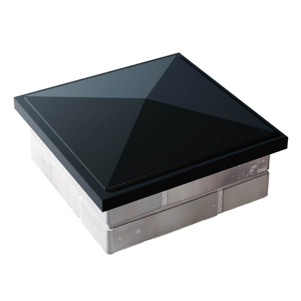 Колпак Zking БонаМоно Черный на столб 1.5х1.5 кирпича (385х385, 400х400мм) в Заринске фото