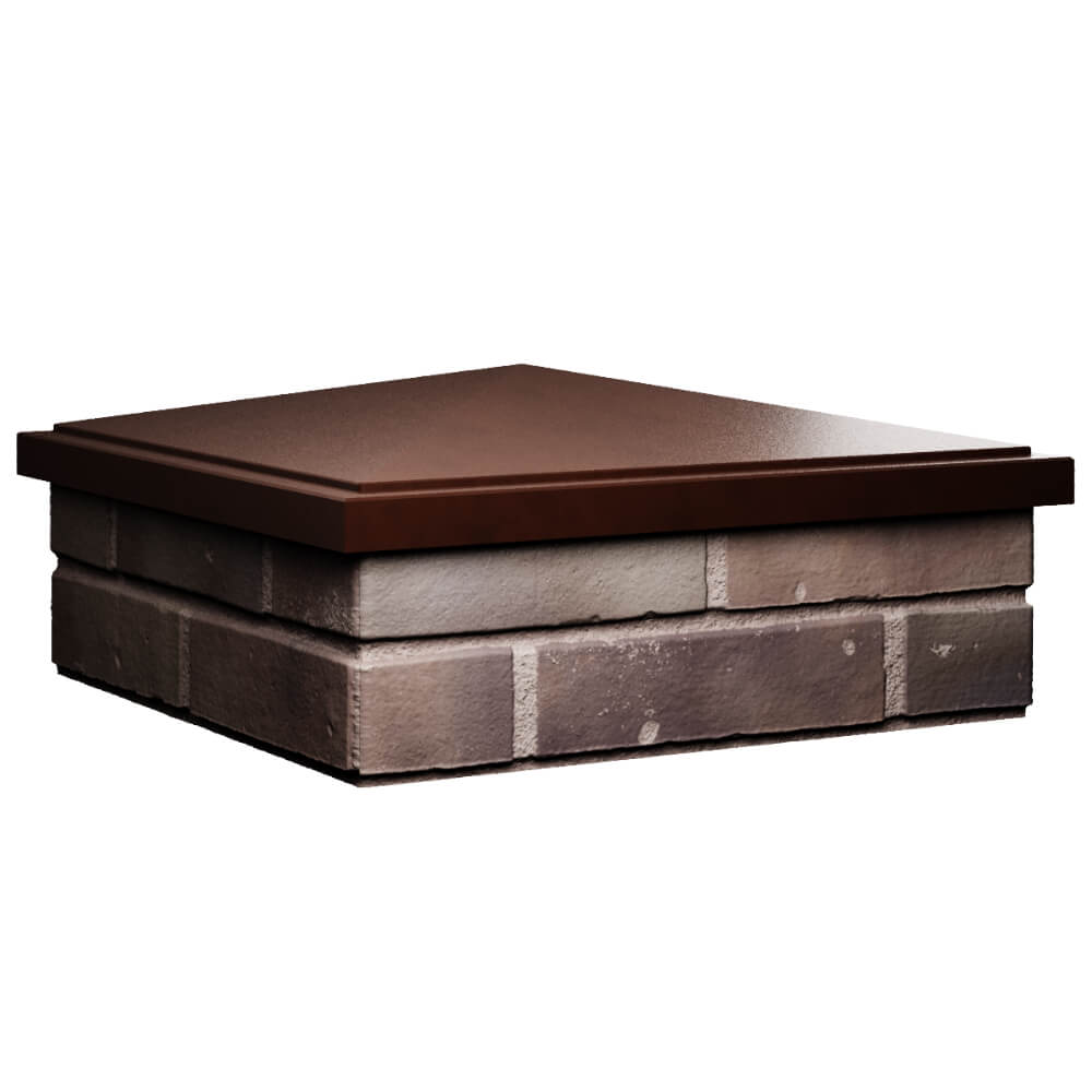 Колпак Zking БонаМоно Коричневый на столб 2х2 кирпича (515х515, 530х530мм) в Заринске фото