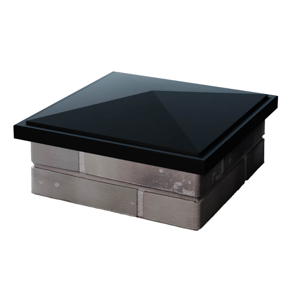 Колпак Zking БонаМоно Черный на столб 1.5х1.5 кирпича (385х385, 400х400мм) в Заринске фото