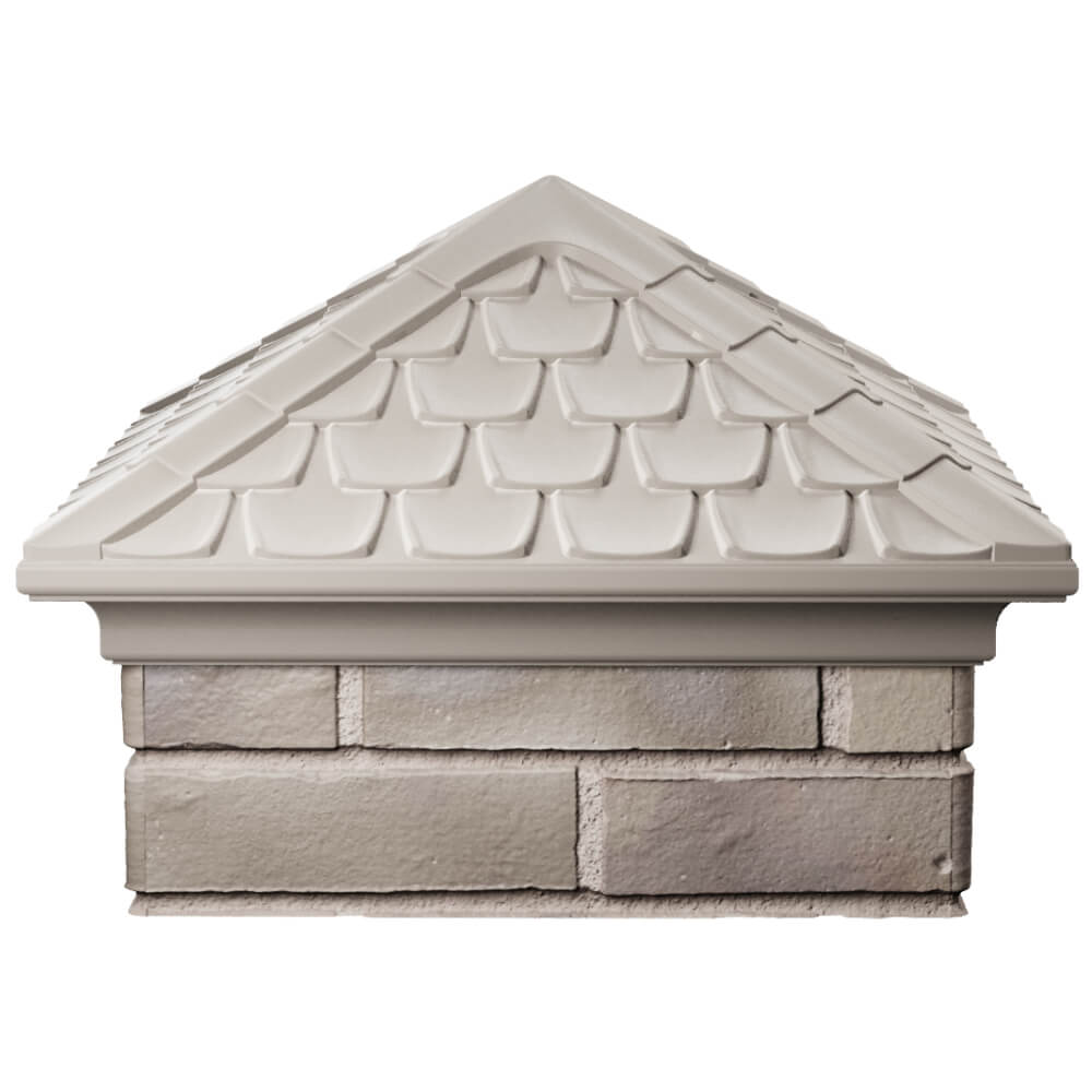 Колпак Zking Эльбрус Бежевый на столб 1.5х1.5 кирпича (385х385мм) Заринск фото