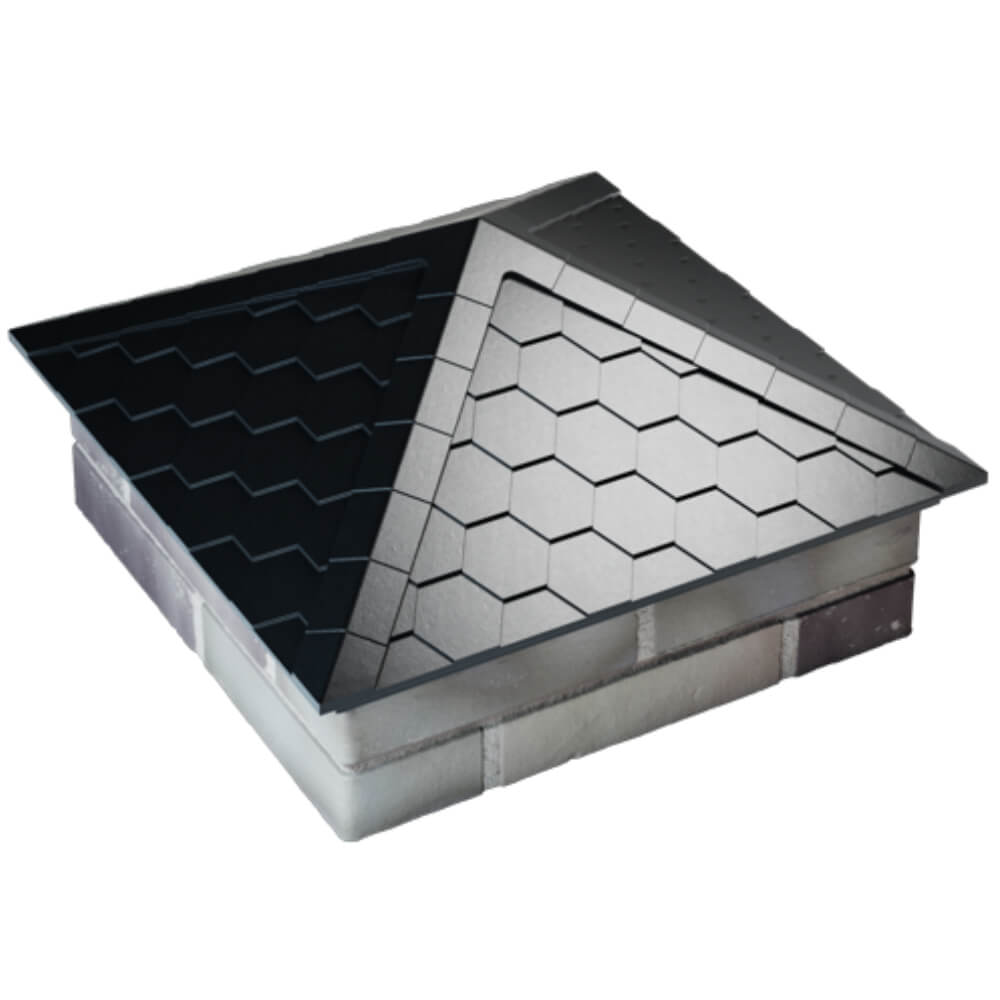 Колпак Zking Эверест Черный на столб 2х2 кирпича (535х535мм) Заринск фото