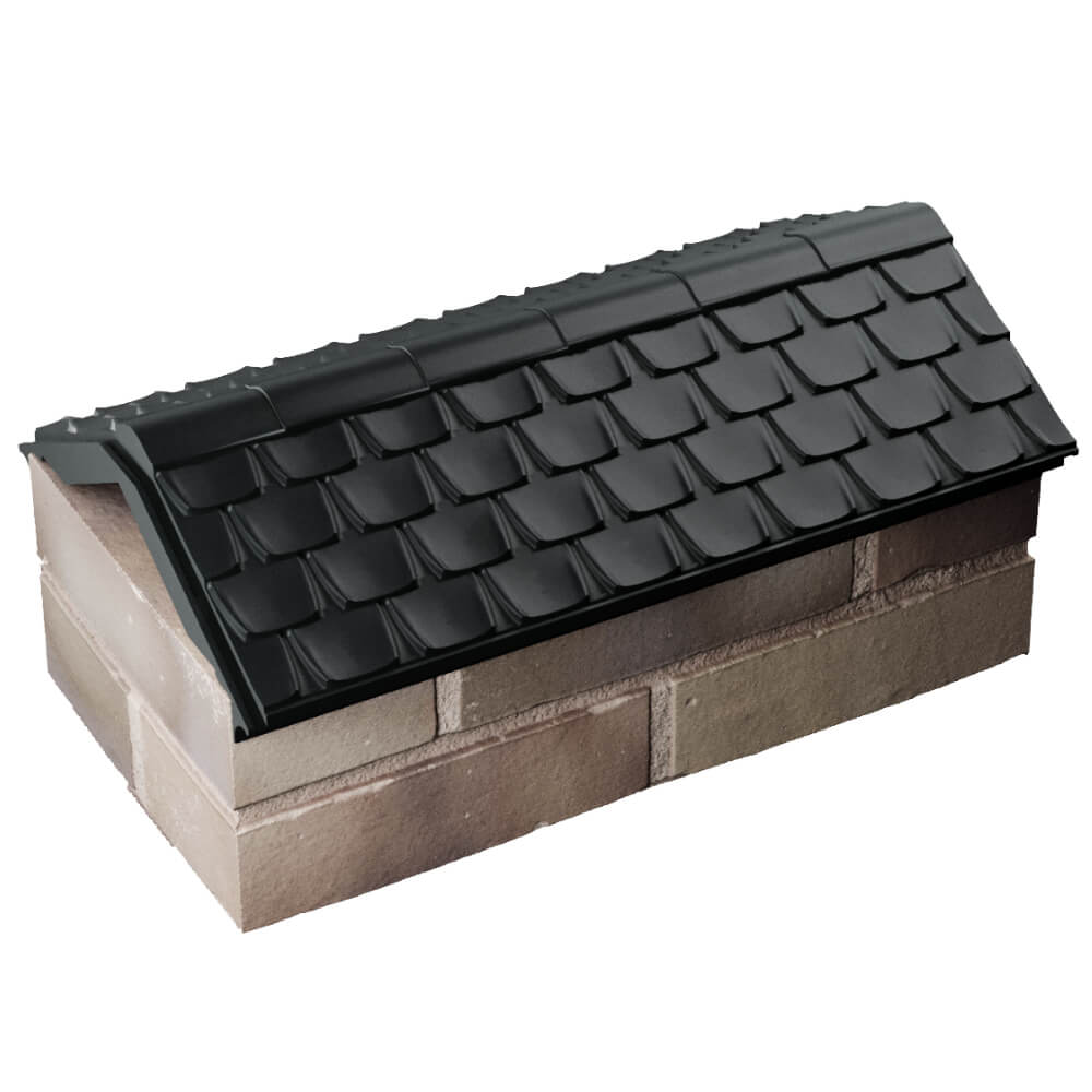 Парапет Zking Эльбрус Черный с посадкой на 1 кирпич (255мм) в Заринске фото