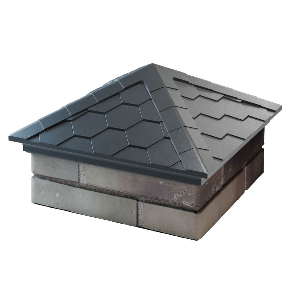 Колпак Zking Эверест Серый на столб 1.5х1.5 кирпича (390х390мм) в Заринске фото