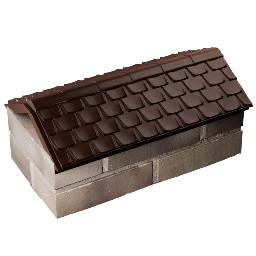 Парапет Zking Эльбрус Коричневый с посадкой на 1 кирпич (255мм) в Заринске фото