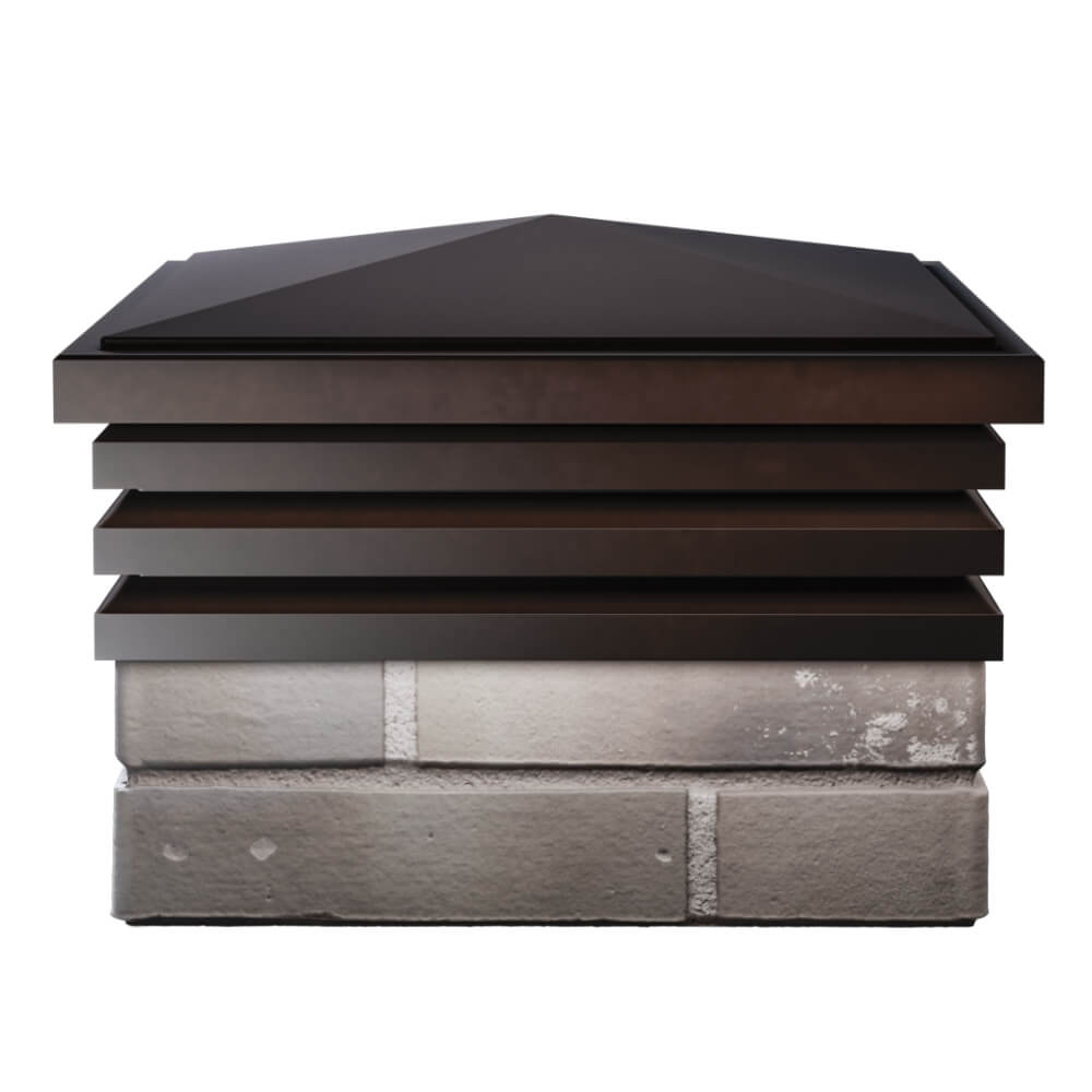 Колпак Zking Бона ХайТек Коричневый на столб 1.5х1.5 кирпича (385х385мм) Заринск фото