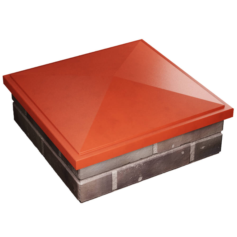 Колпак Zking БонаМоно Красный на столб 2х2 кирпича (515х515, 530х530мм) в Заринске фото