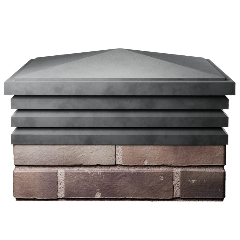 Колпак Zking Бона ХайТек Серый на столб 2х2 кирпича (513х513мм) Заринск фото