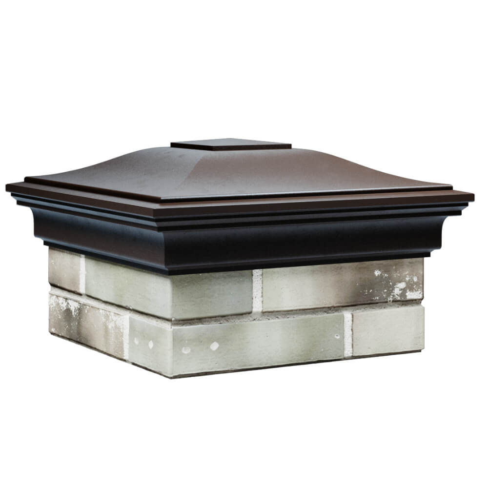 Колпак Zking Монблан Коричневый на столб 1.5х1.5 кирпича (385х385мм) в Заринске фото