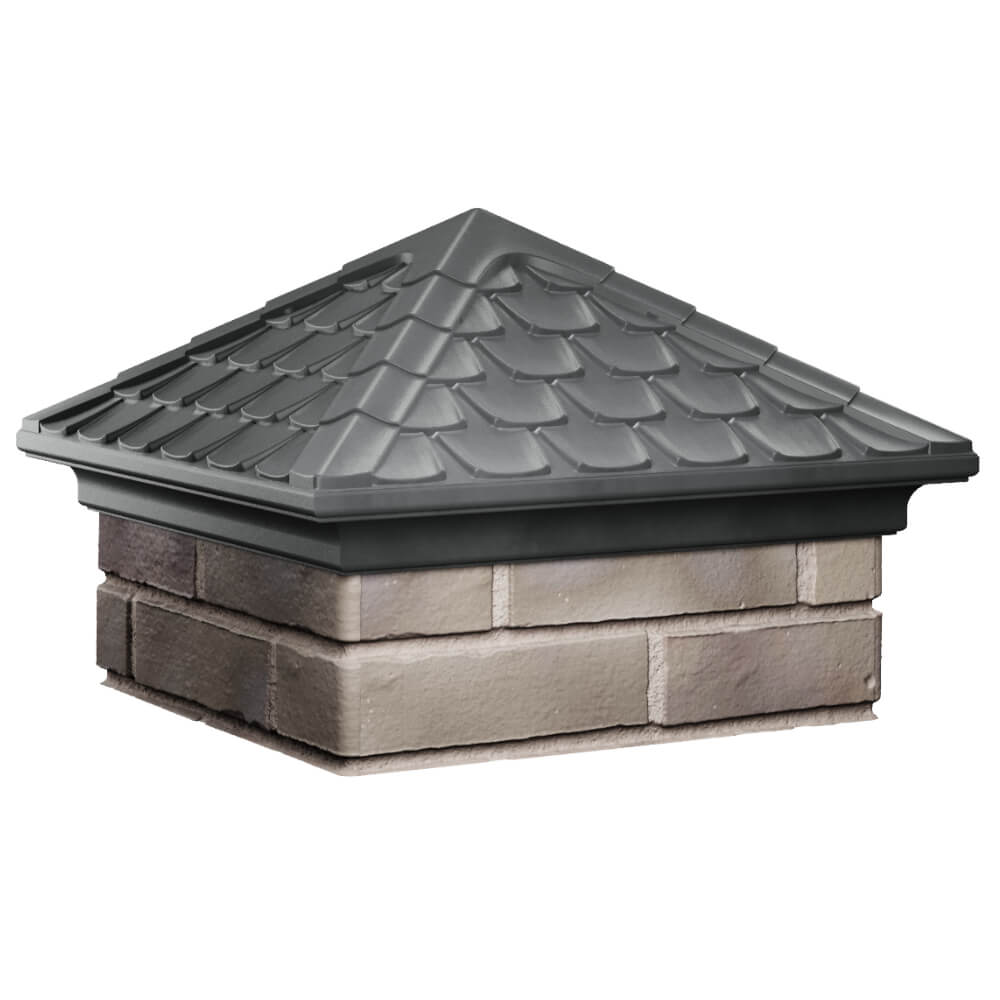 Колпак Zking Эльбрус Серый на столб 1.5х1.5 кирпича (385х385мм) в Заринске фото