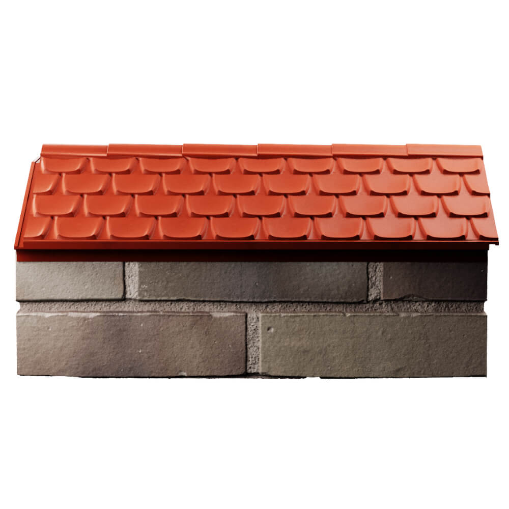 Парапет Zking Эльбрус Красный с посадкой на 1 кирпич (255мм) в Заринске фото