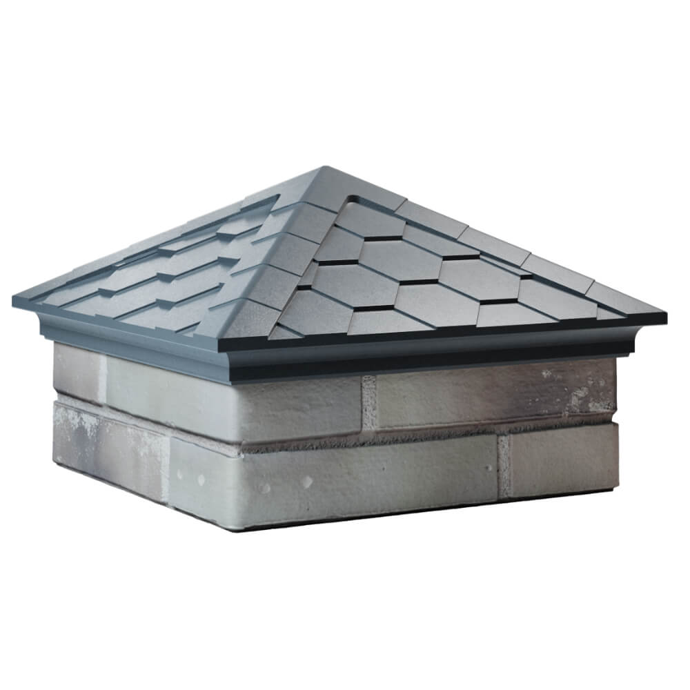 Колпак Zking Эверест Серый на столб 1.5х1.5 кирпича (390х390мм) в Заринске фото