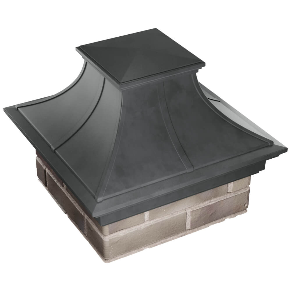 Колпак Zking Монблан Премиум Серый на столб 1.5х1.5 кирпича (385х385мм) в Заринске фото