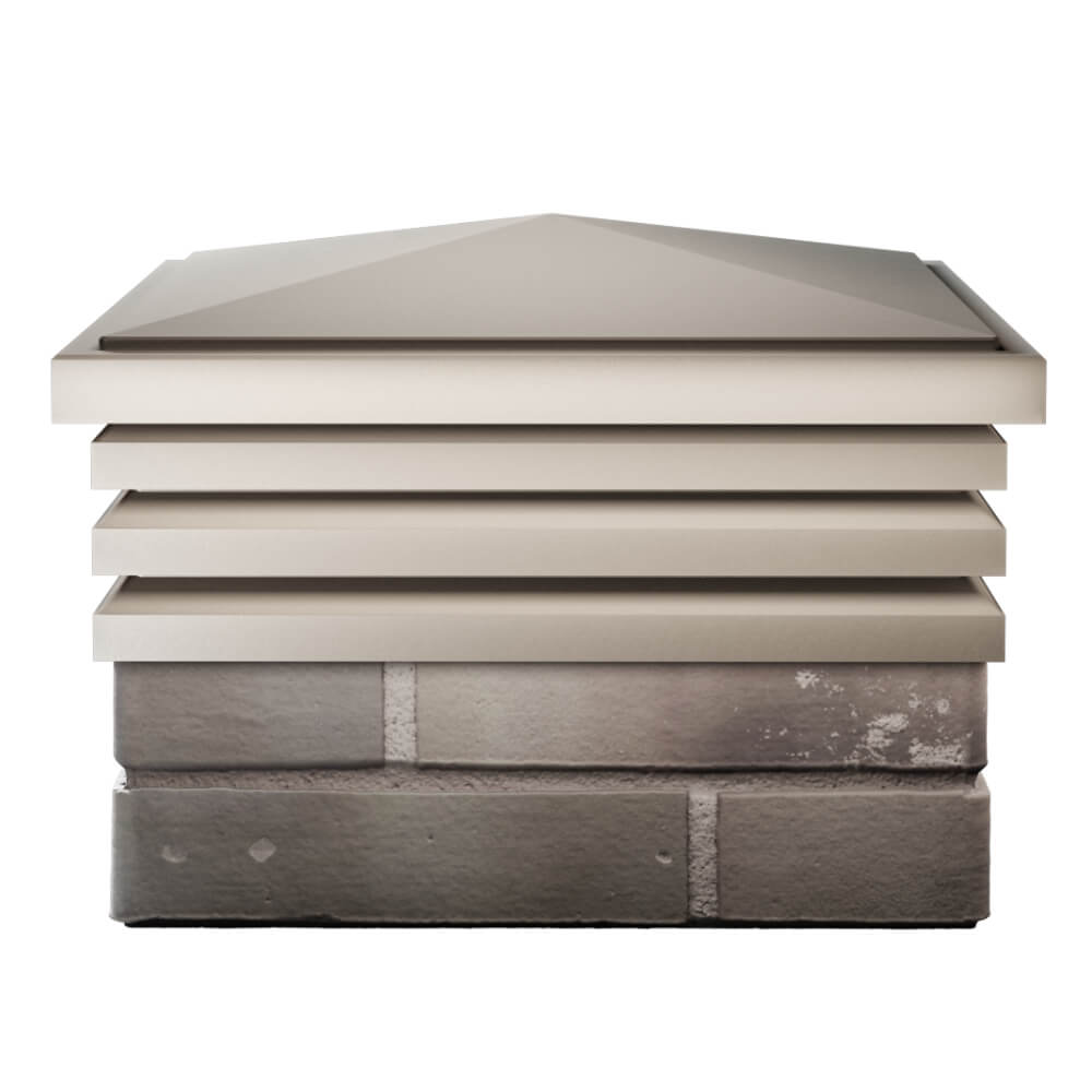 Колпак Zking Бона ХайТек Бежевый на столб 1.5х1.5 кирпича (385х385мм) Заринск фото