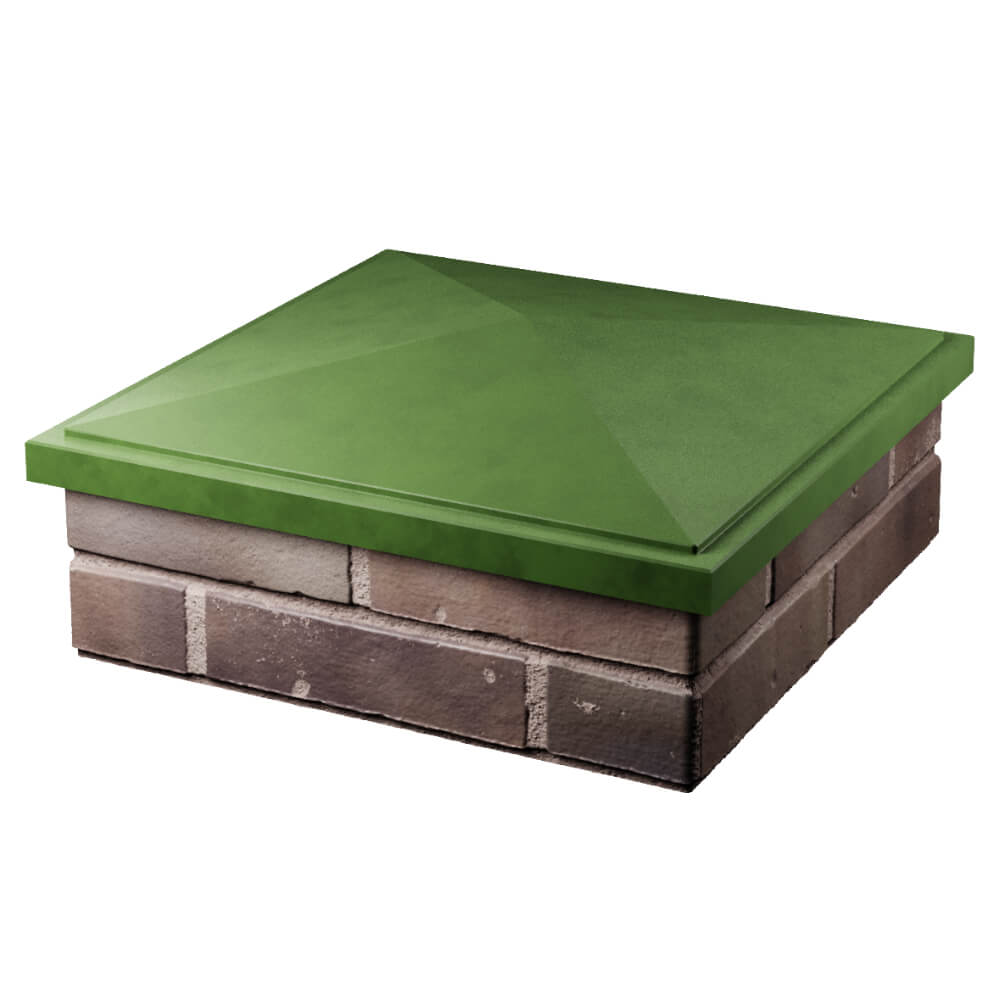 Колпак Zking БонаМоно Зеленый на столб 2х2 кирпича (515х515, 530х530мм) в Заринске фото