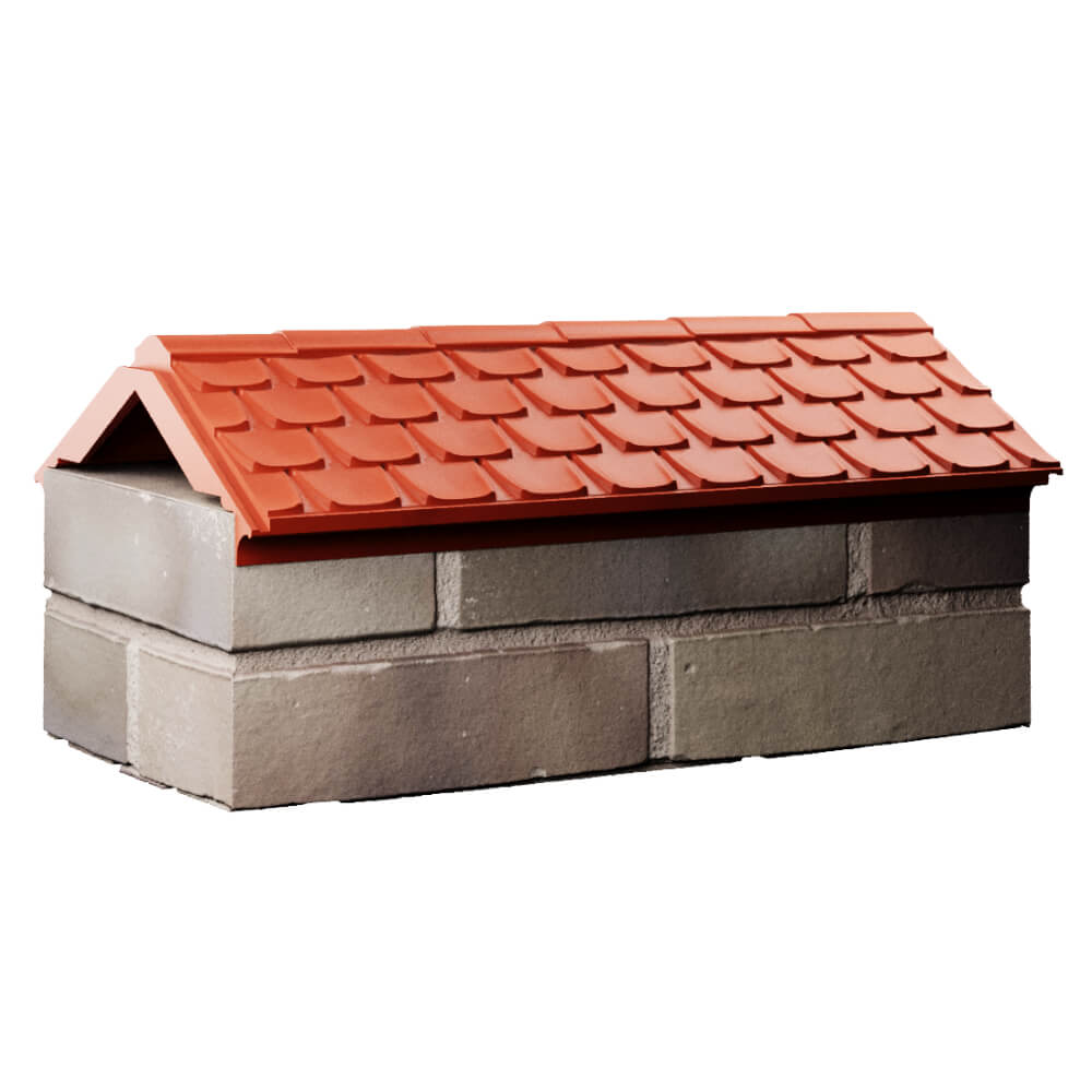 Парапет Zking Эльбрус Красный с посадкой на 1 кирпич (255мм) Заринск фото