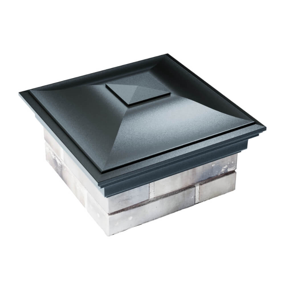 Колпак Zking Монблан Черный на столб 1.5х1.5 еврокирпича 0.7НФ (355х355мм) в Заринске фото