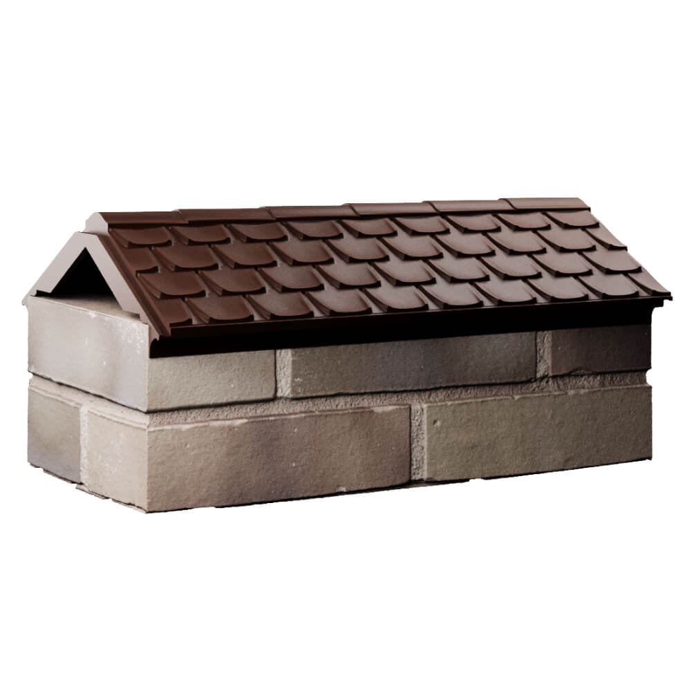 Парапет Zking Эльбрус Коричневый с посадкой на 1 кирпич (255мм) Заринск фото